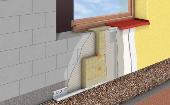 Монтаж листов пенопласта