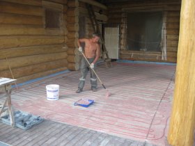 Укладка электрического теплого пола