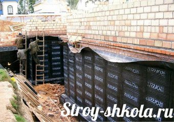 Утепление фундамента снаружи полистиролом