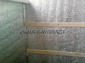 Утепление стен балкона фольгированым пенофолом